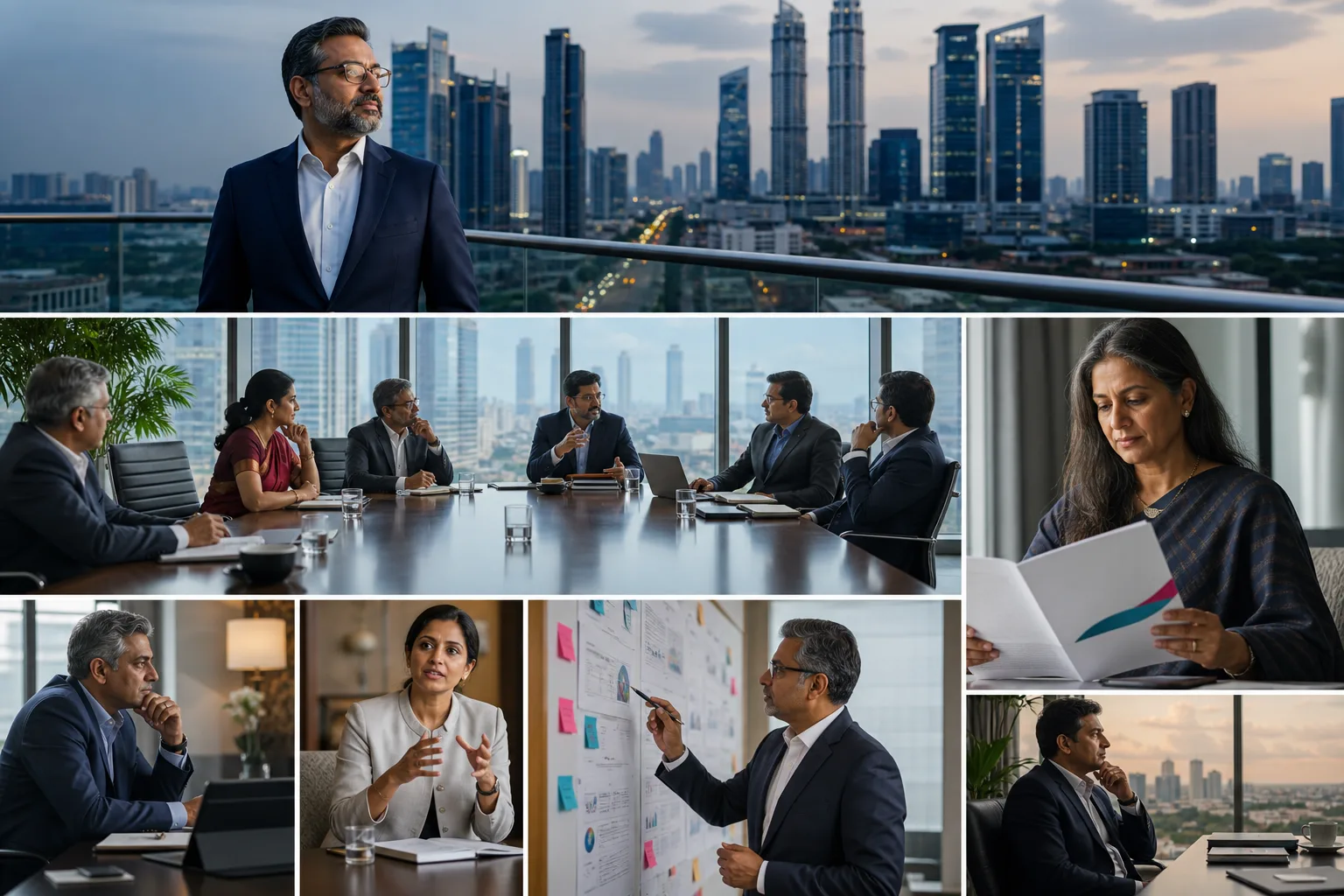 Senior professional reviewing a concise executive career brief
