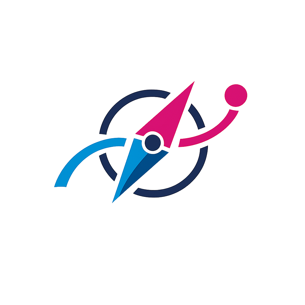 Abstract compass symbol